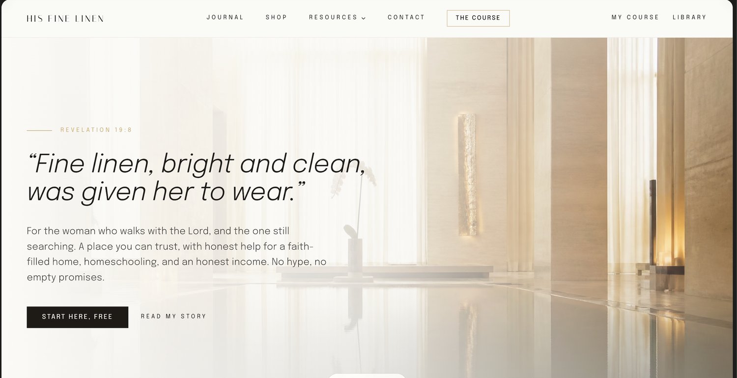 The home page of this site, built by describing it in plain words.